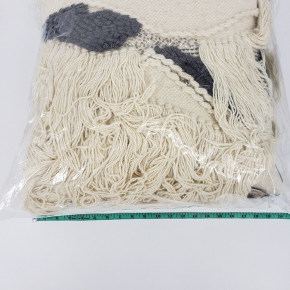 Cloud 9 Design Handwoven Wool Tassel Beaded Pillow - Picture 12 of 13